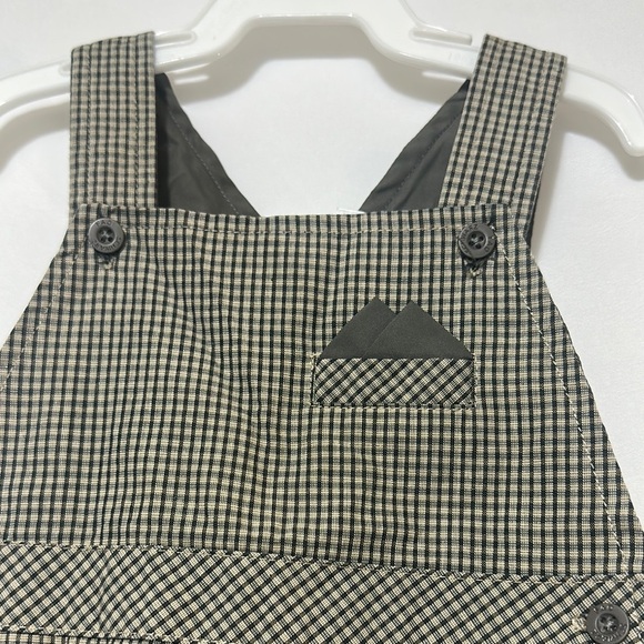 FAO Schwarz Black and White Overalls with Sturdy Fabric - Picture 3 of 9